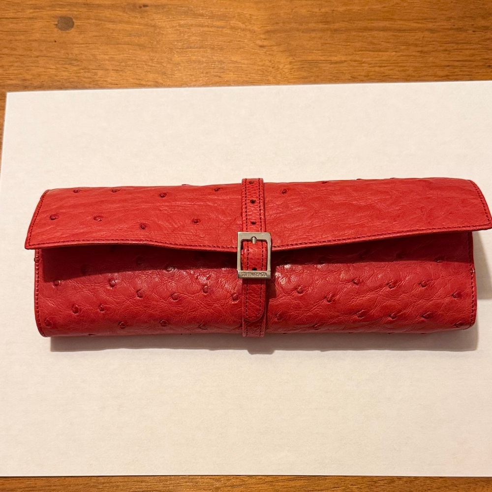 Tiffany & Co. Scarlet Ostrich Leather jewelry case